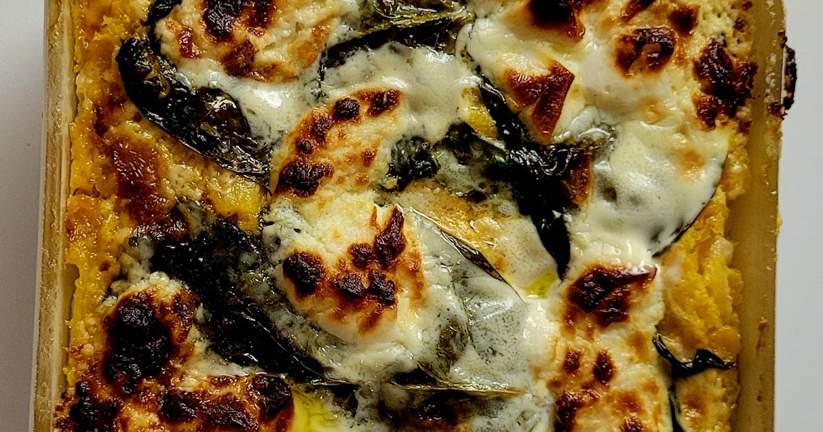 Lasagnes de butternut et d'épinards frais