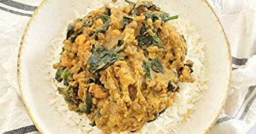 Dahl de Lentilles Corail et Epinards