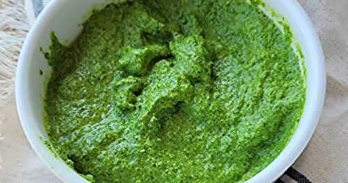 Pesto de fanes de radis