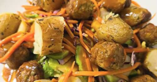 Salade de grenailles et falafels