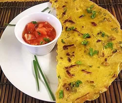 Crêpe de pois chiche à l’Indienne