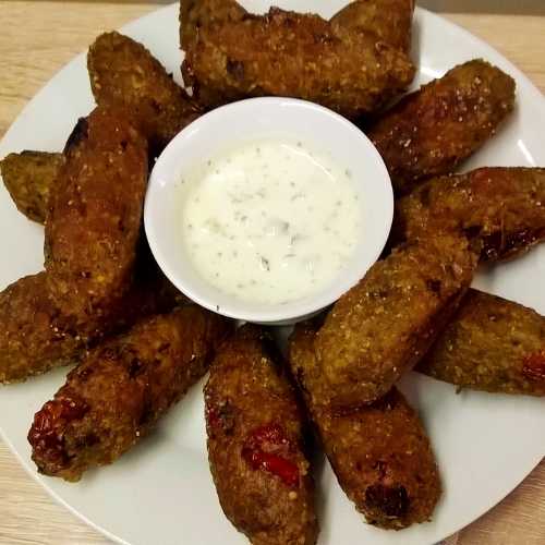 Kebbeh à l’aubergine et aux tomates séchées