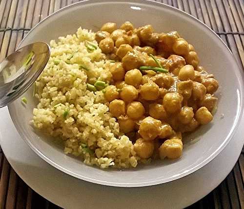 Pois chiche pâte d’arachide  et lait de coco