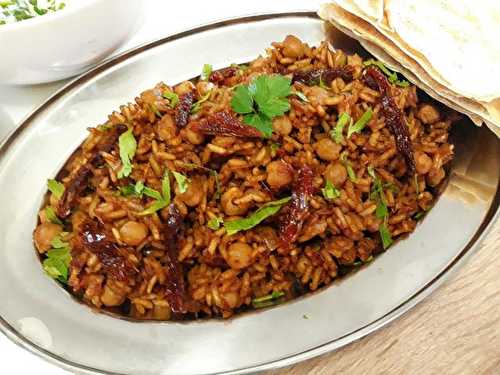 Riz pilaf aux pois chiches et tomates séchées