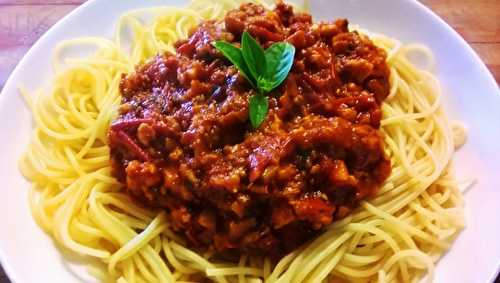Spaghetti bolognaise végétalienne