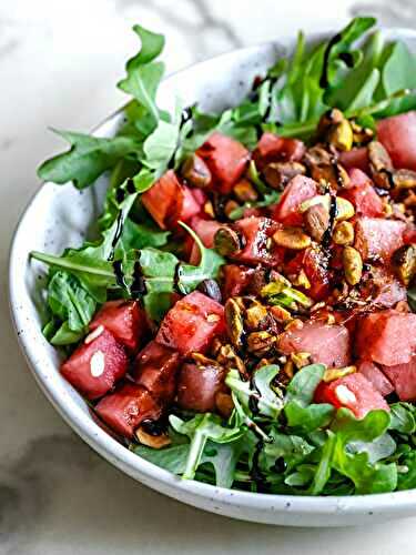 Salade de melon d'eau et pistaches