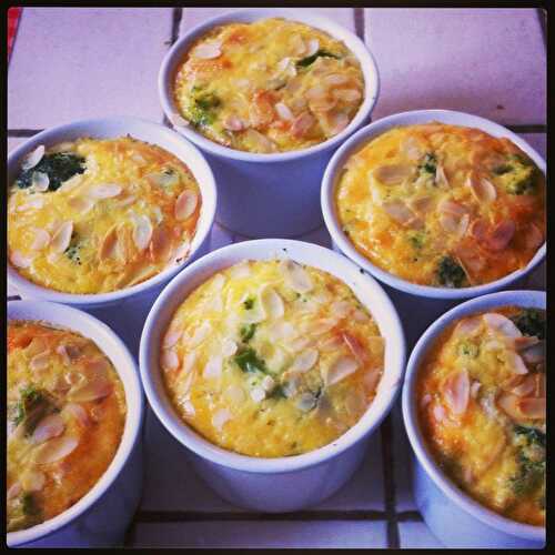 Flans au Brocoli et aux Amandes Effilées