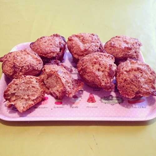 Muffins Poires-Fraises et Streusel Cannelle