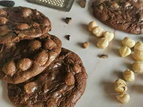 Cookie brownie moelleux chocolat/noisette - Bienvenue au bal des saveurs