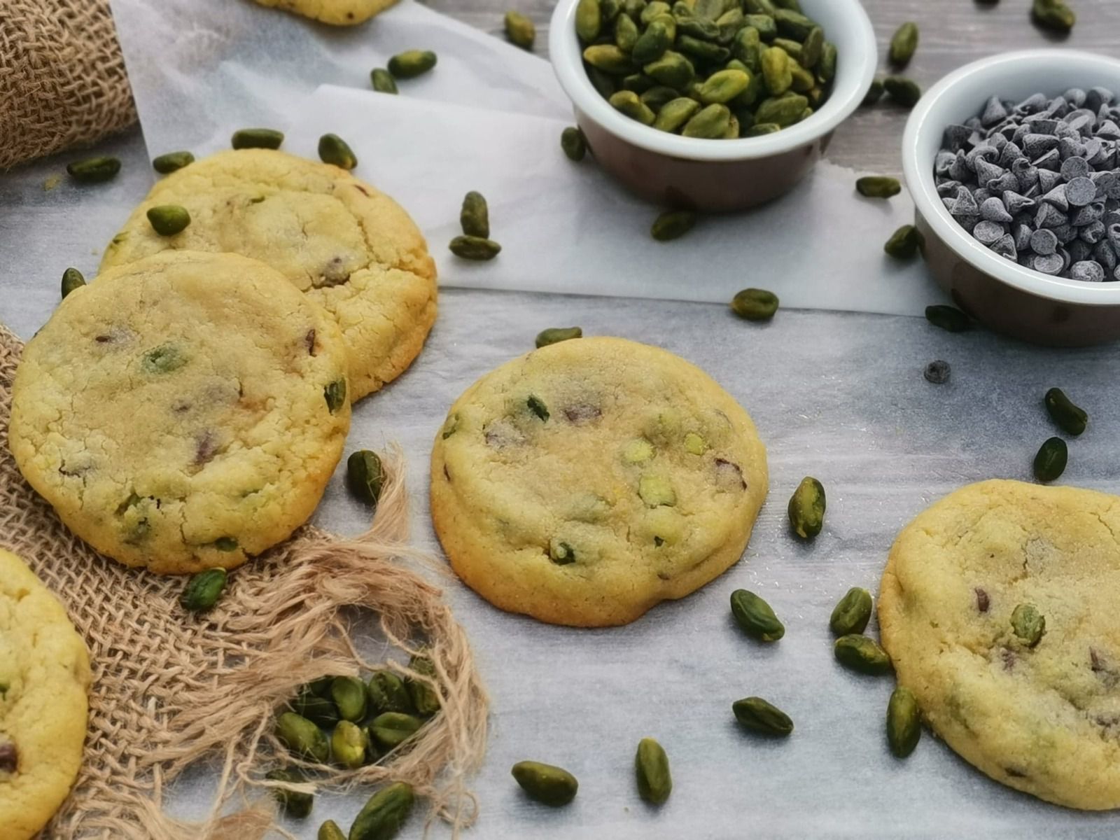 Cookies moelleux pistache/chocolat - Bienvenue au bal des saveurs