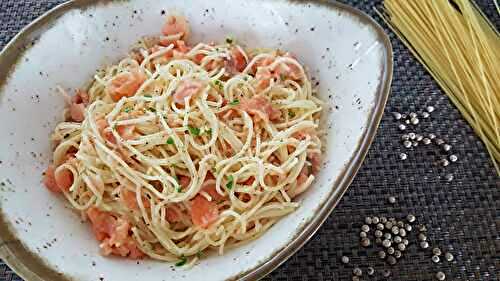 Spaghettis saumon - Bienvenue au bal des saveurs