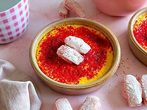 Crème brûlée au champagne et biscuits roses de Reims au Thermomix