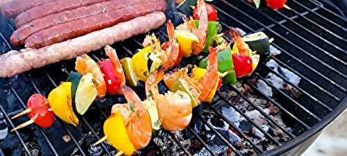 Brochettes de crevettes