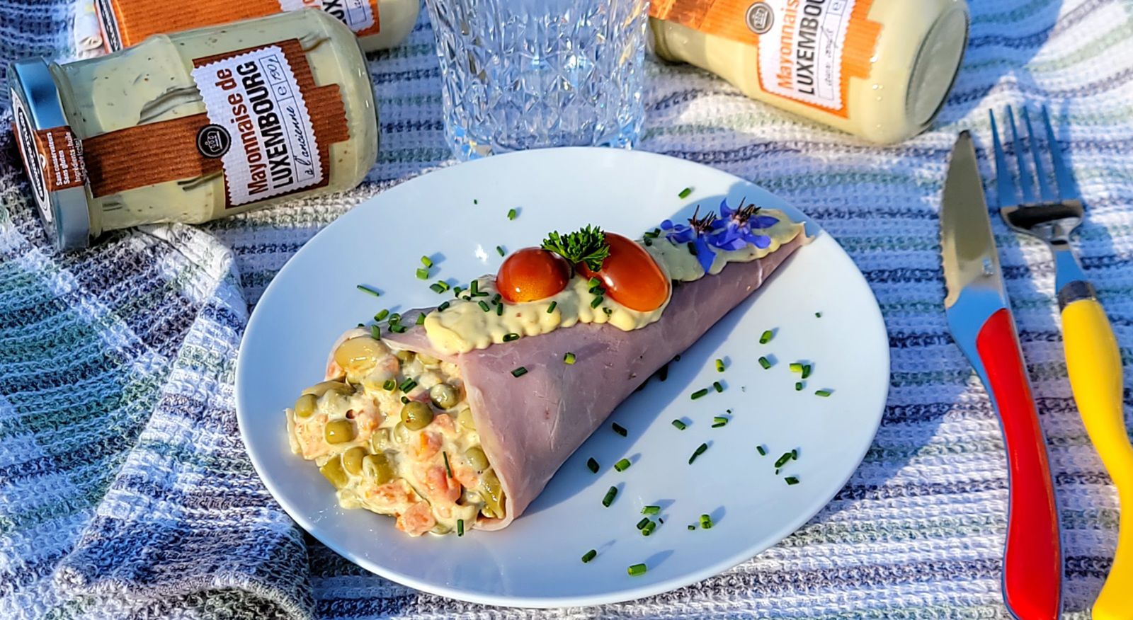 Cornet au jambon mayonnaise à l'ancienne 