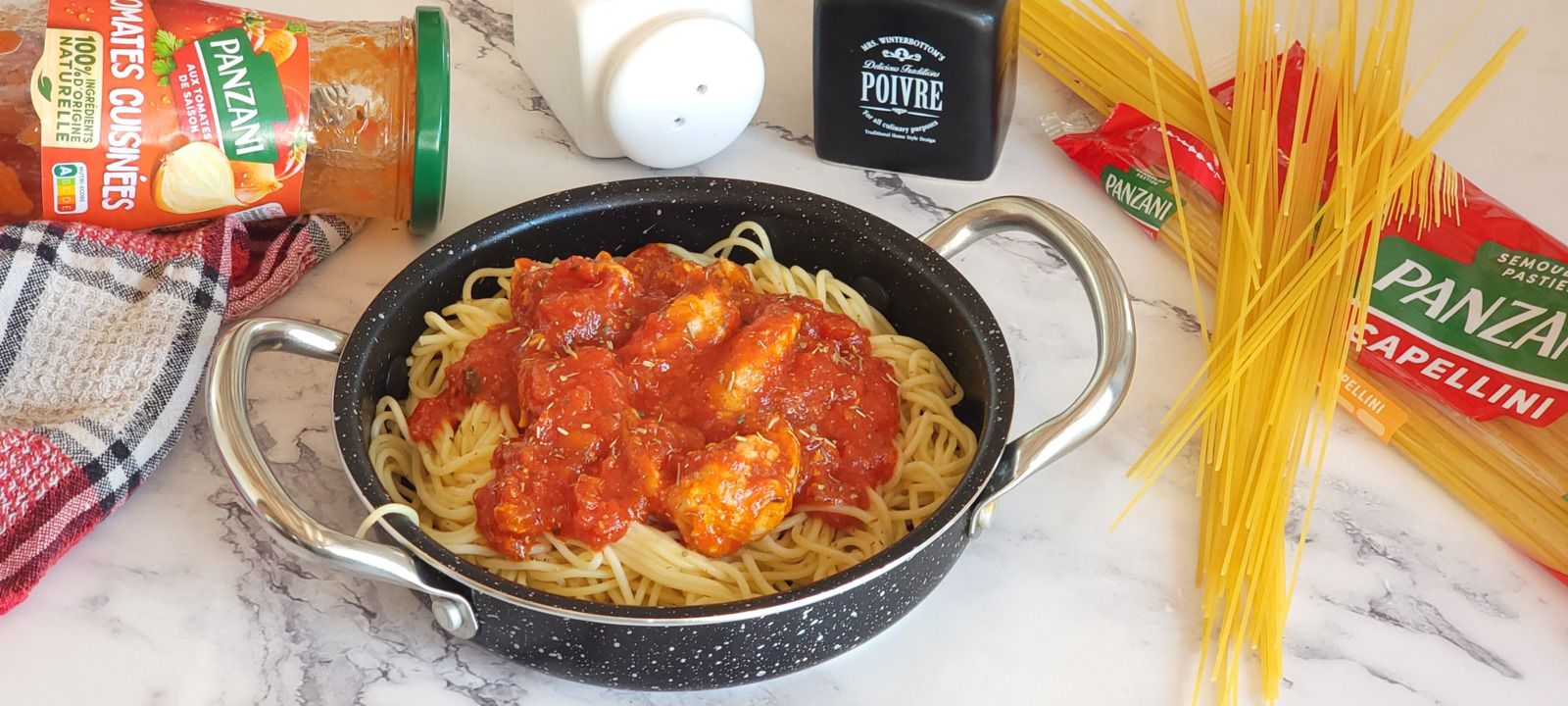 Cappelini poulet et tomate