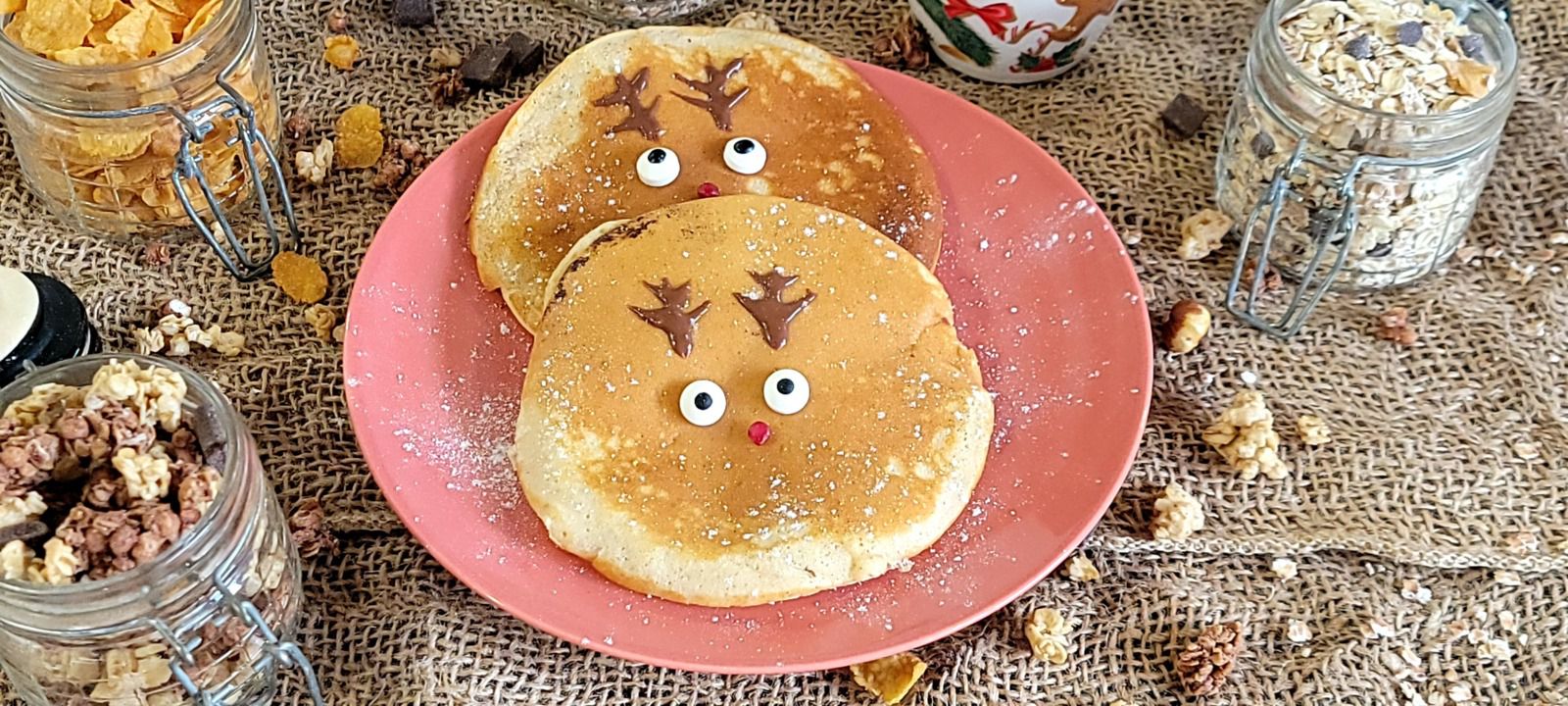 Pancakes de Noël rennes