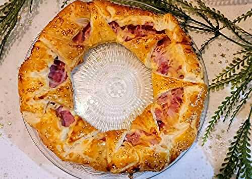 Couronne apéritive feuilletée jambon fromage 