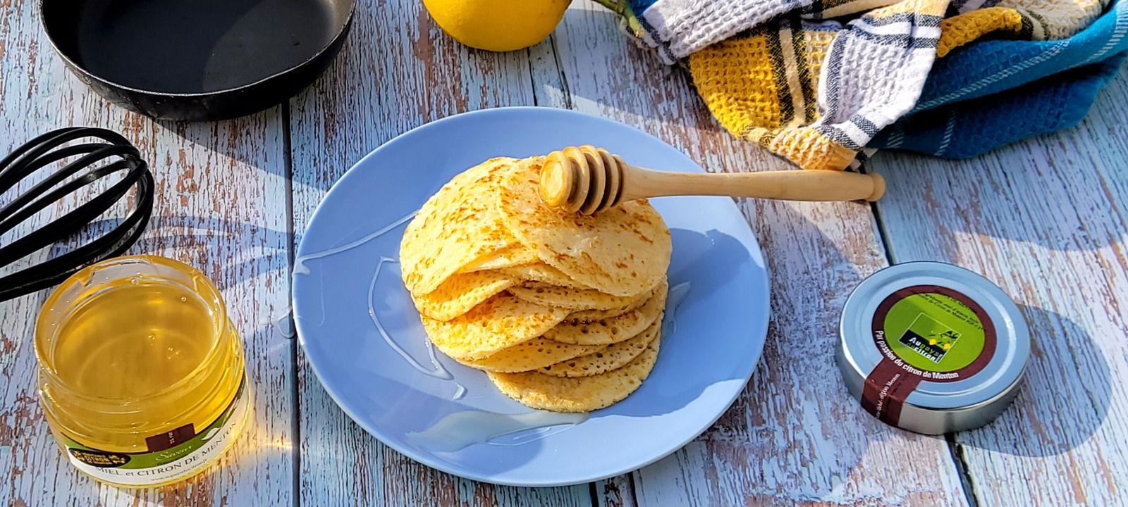 Minis crêpes miel de citron 