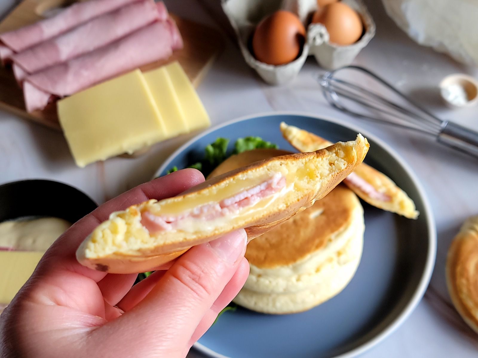 Pancakes jambon raclette