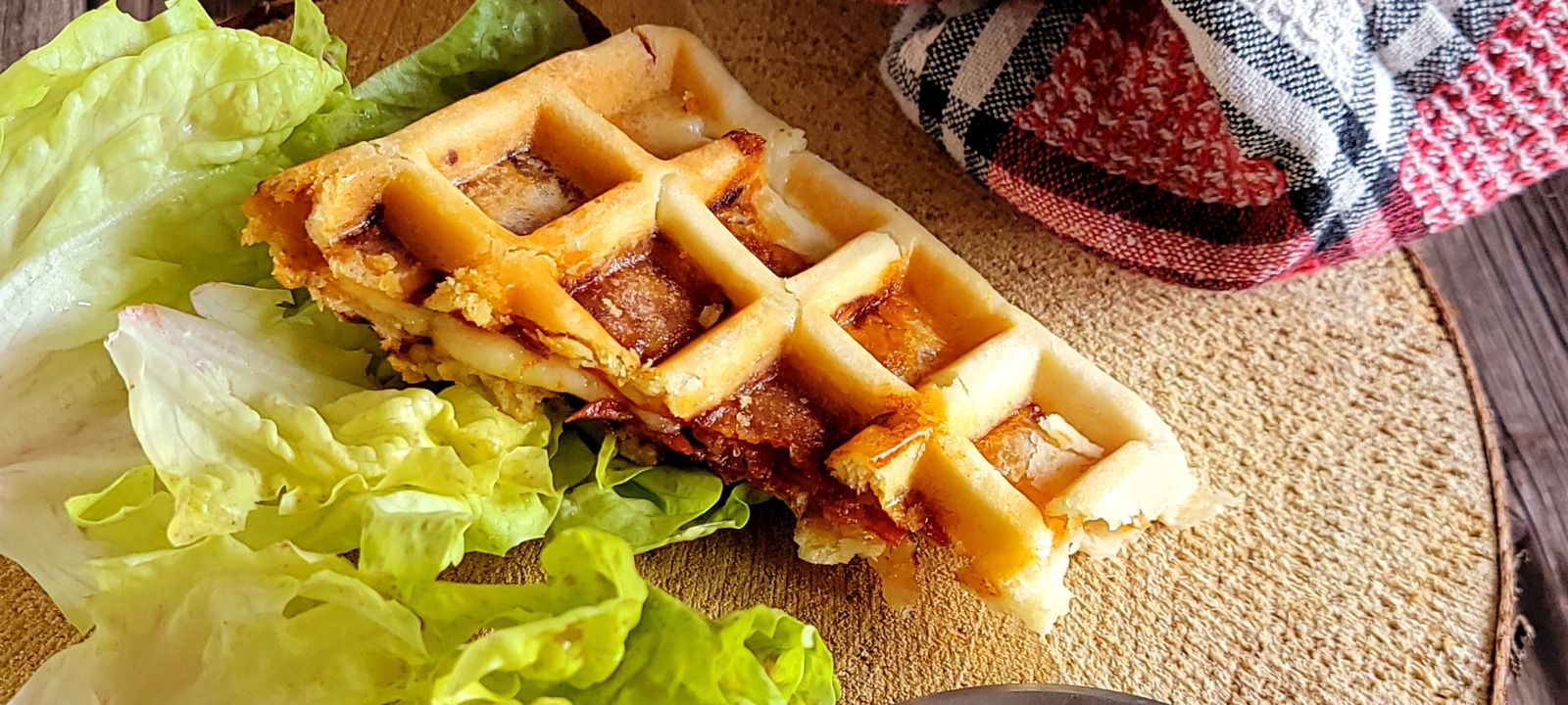 Pizza gaufre chorizo raclette   