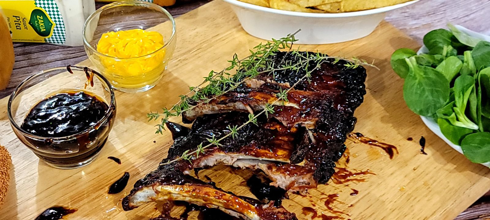 Ribs de porc sauce barbecue