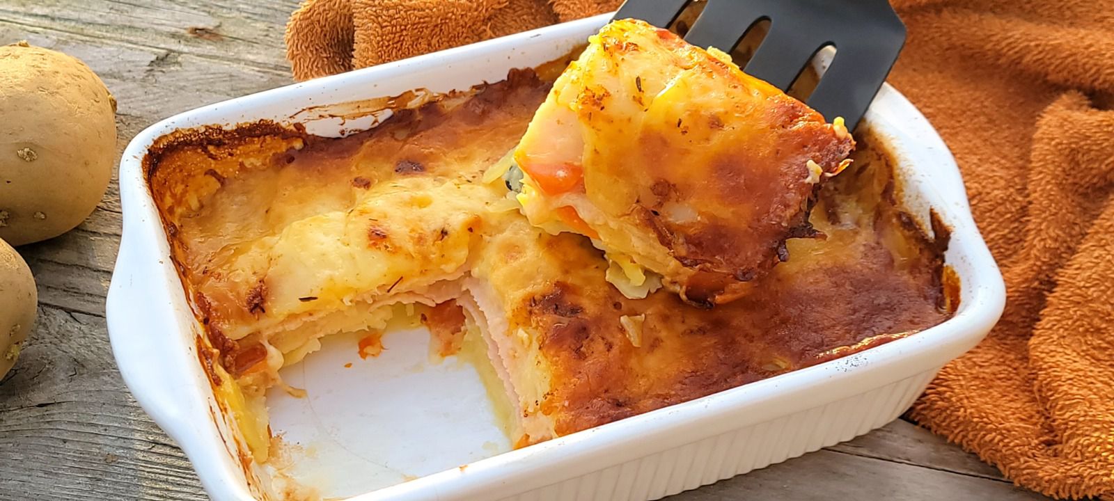 Lasagne de pommes de terre au blanc de dinde