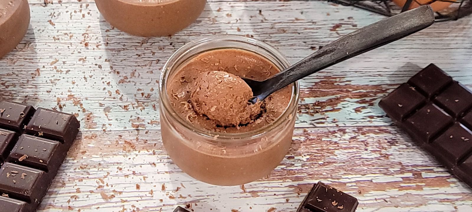 Mousse au chocolat noir au fromage blanc 0%