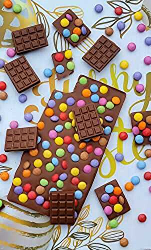 Tablette de chocolat Milka aux Smarties
