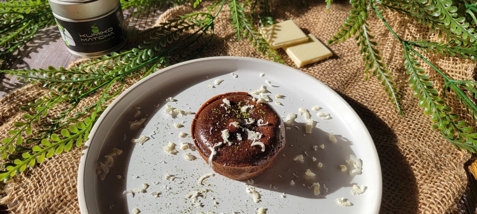 Fondants au chocolat coeurs coulants matcha bio