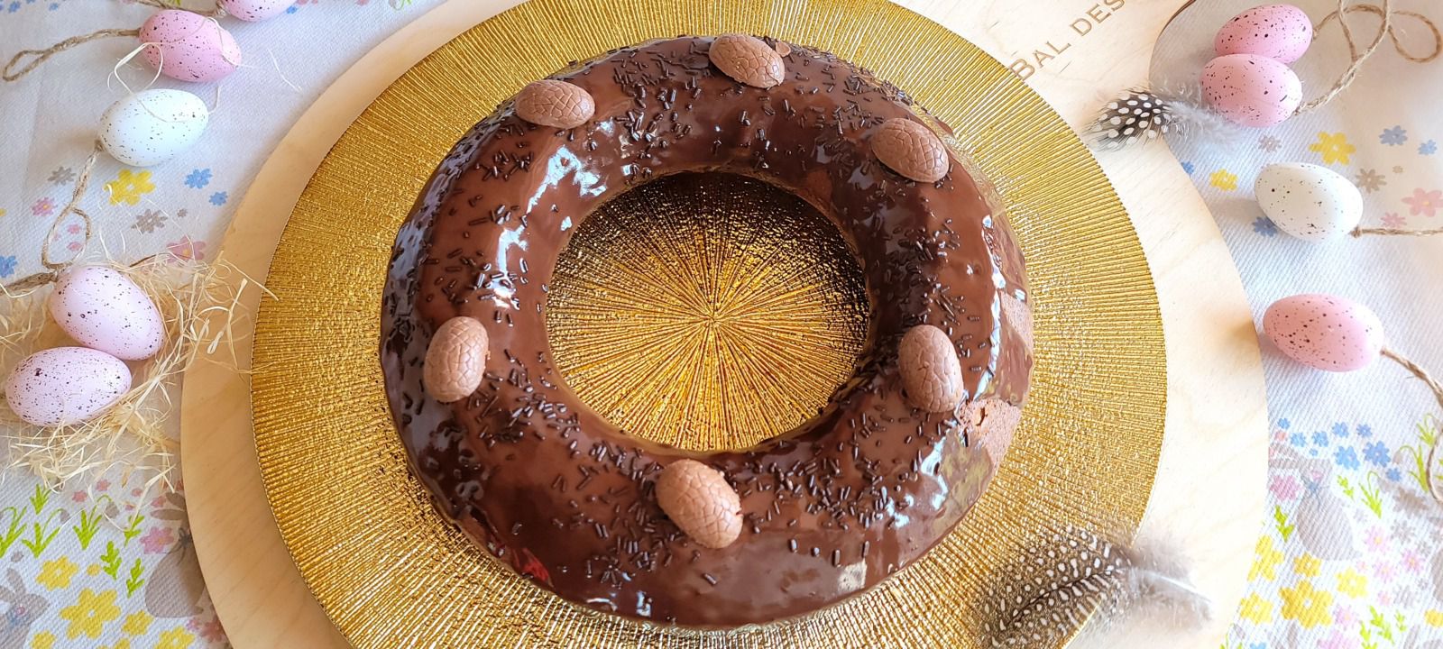 Chiffon cake au chocolat de Pâques