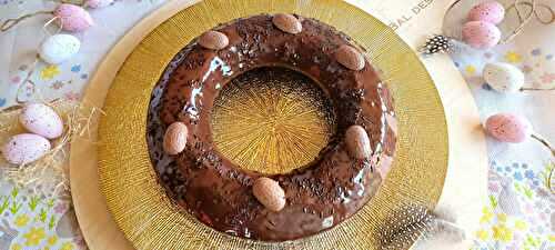 Chiffon cake au chocolat de Pâques