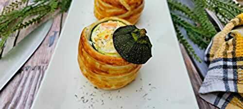 Courgette et saumon en feuilleté 