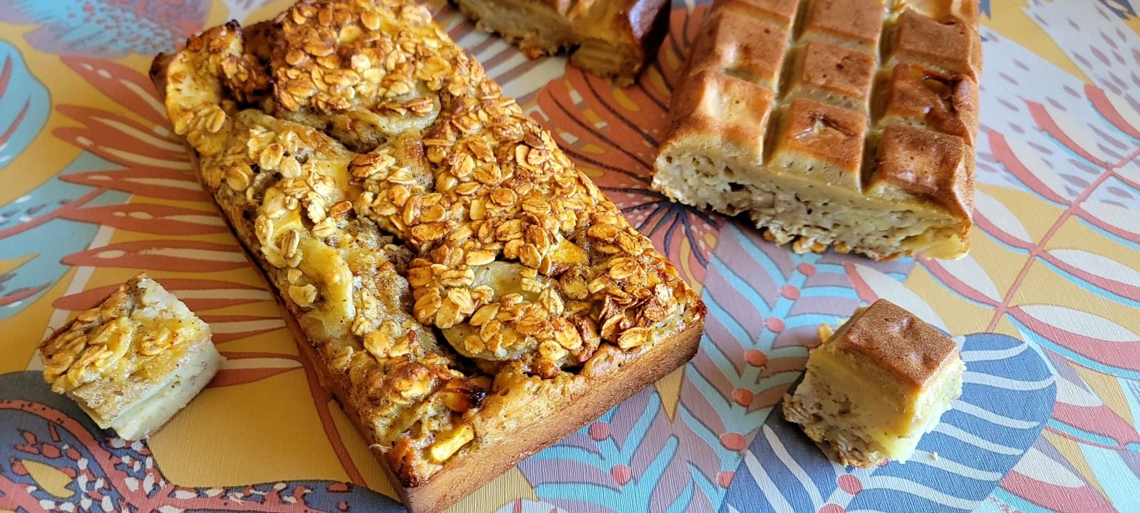 Gâteau léger aux pommes & flocons d’avoine