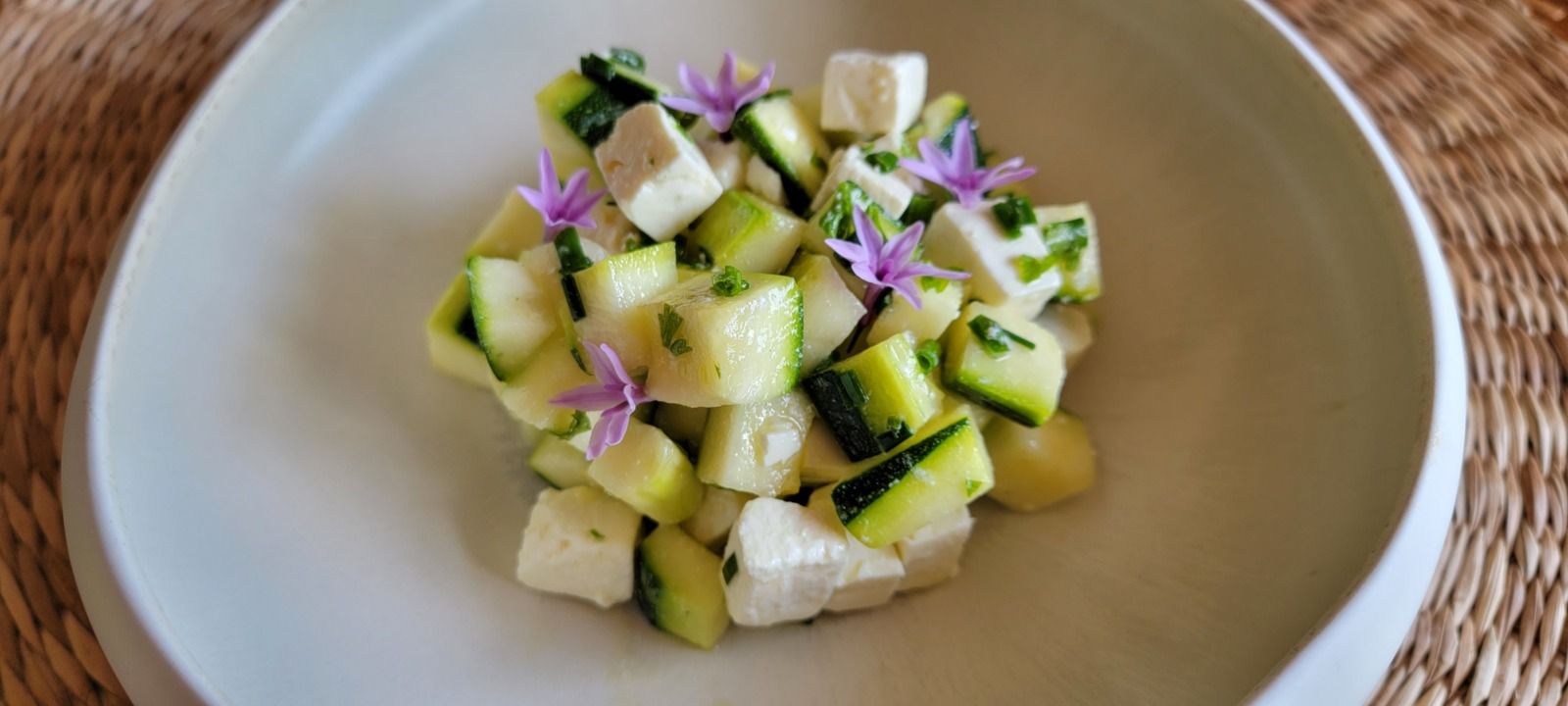 Tartare de courgettes et fêta