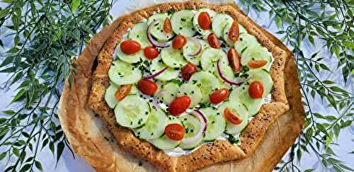 Tarte feuilletée aux concombres