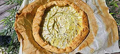 Tarte feuilletée aux courgettes et au fromage de chèvre frais