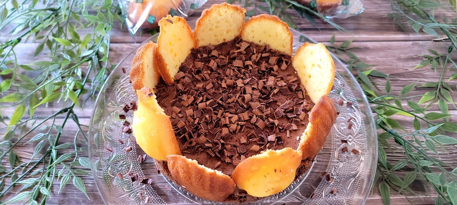 Charlotte version madeleine au chocolat