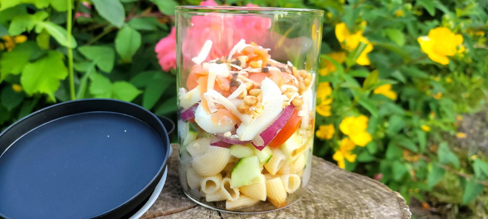 Salade de pâtes au saumon 