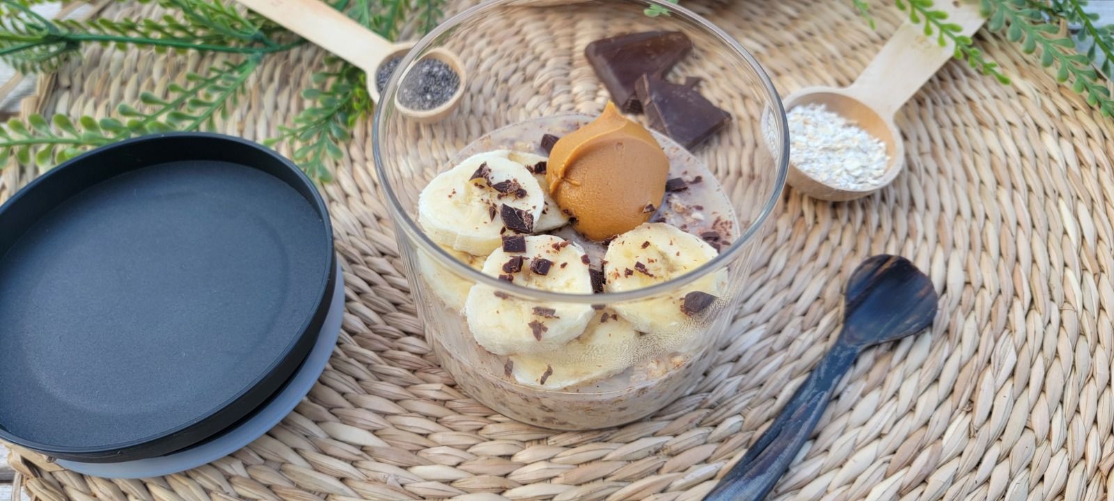 Overnight oats banane & beurre de cacahuètes