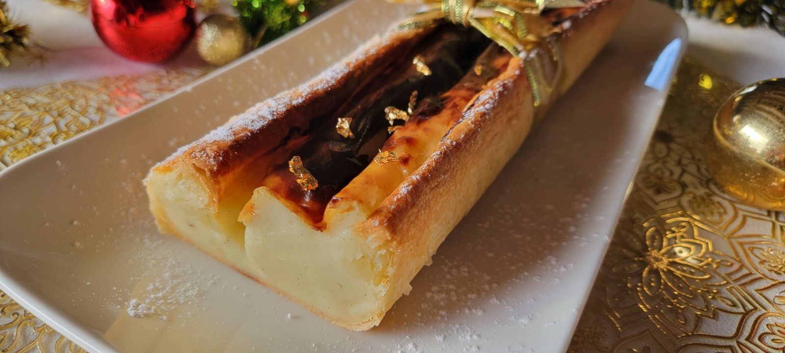 Bûche flan parisien