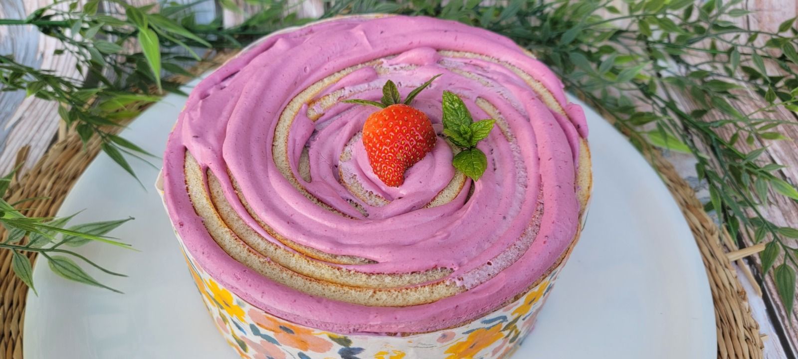 Gâteau roulé aux cassis