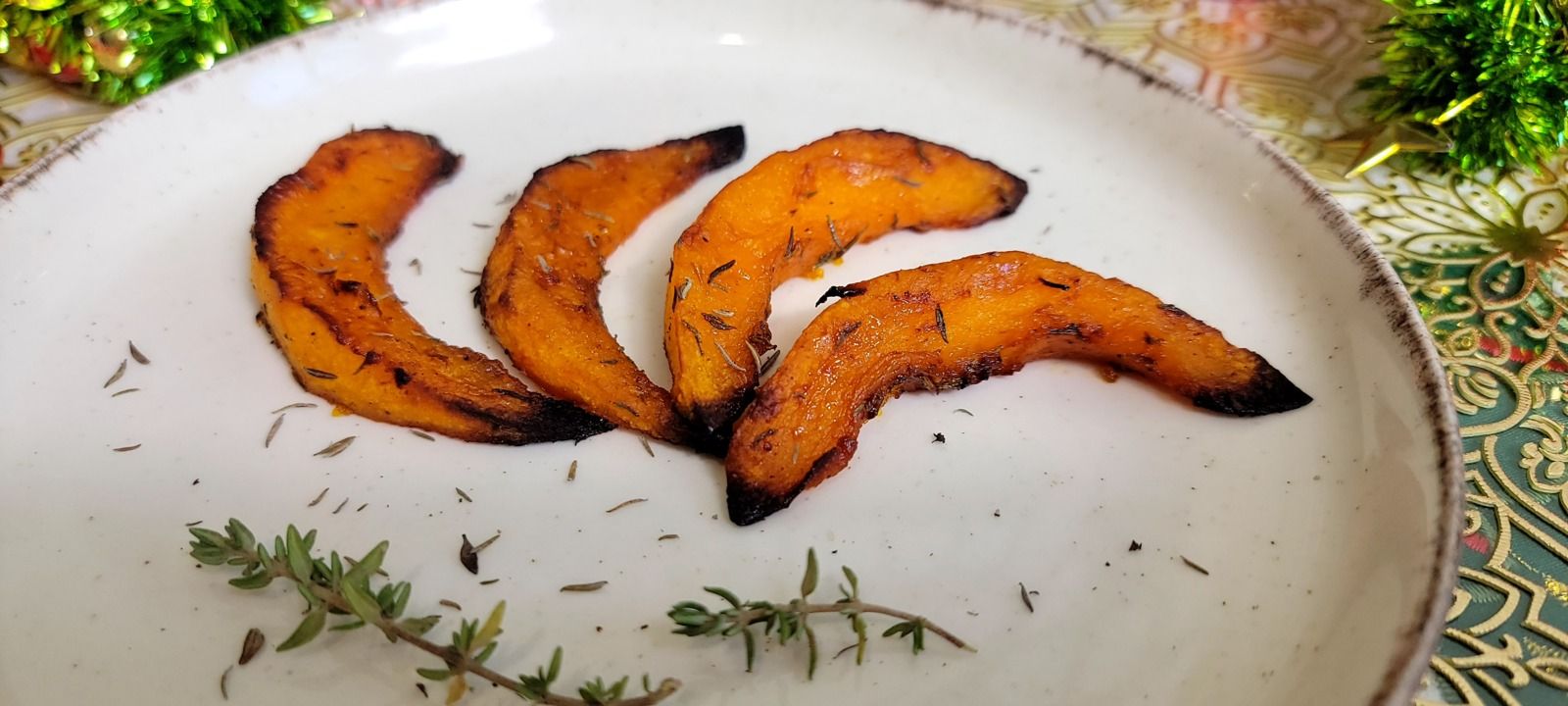 Potimarron rôti au miel de noisette 