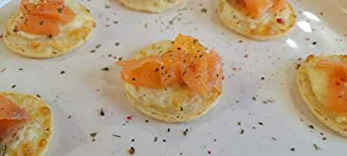 Blinis gratinés au saumon fumé