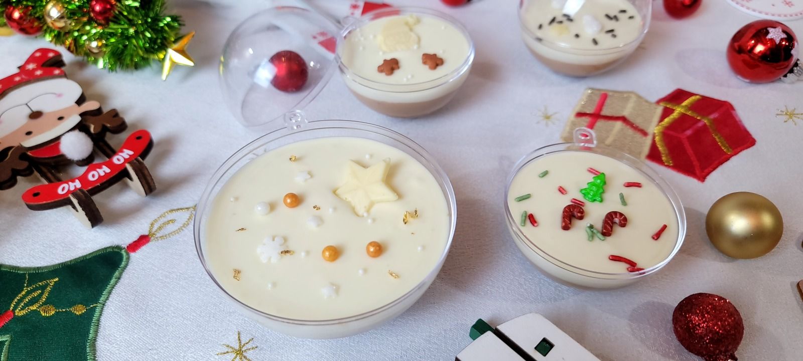 Boule de Noël aux trois chocolats