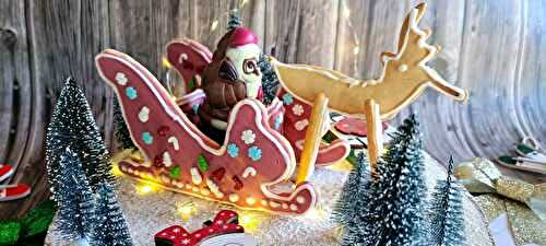 Le père noël arrive dans son traineau