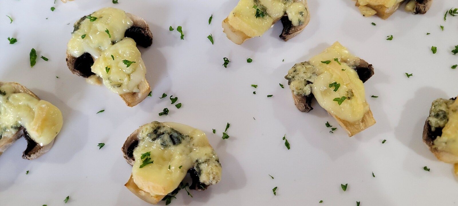 Champignons au bleu et emmental