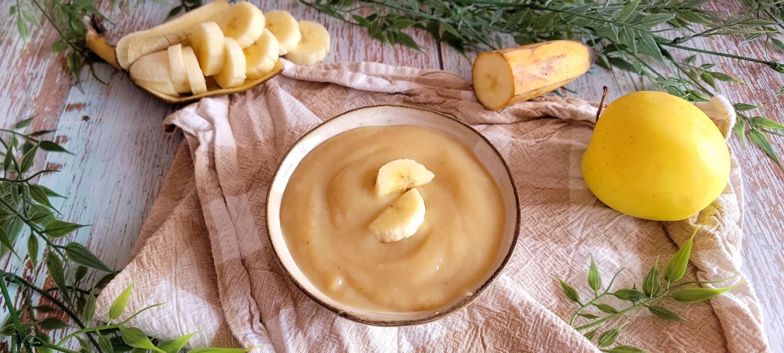 Compote pomme banane, 2 ingrédients