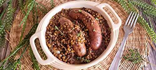 Lentilles saucisse de Toulouse au Cookéo