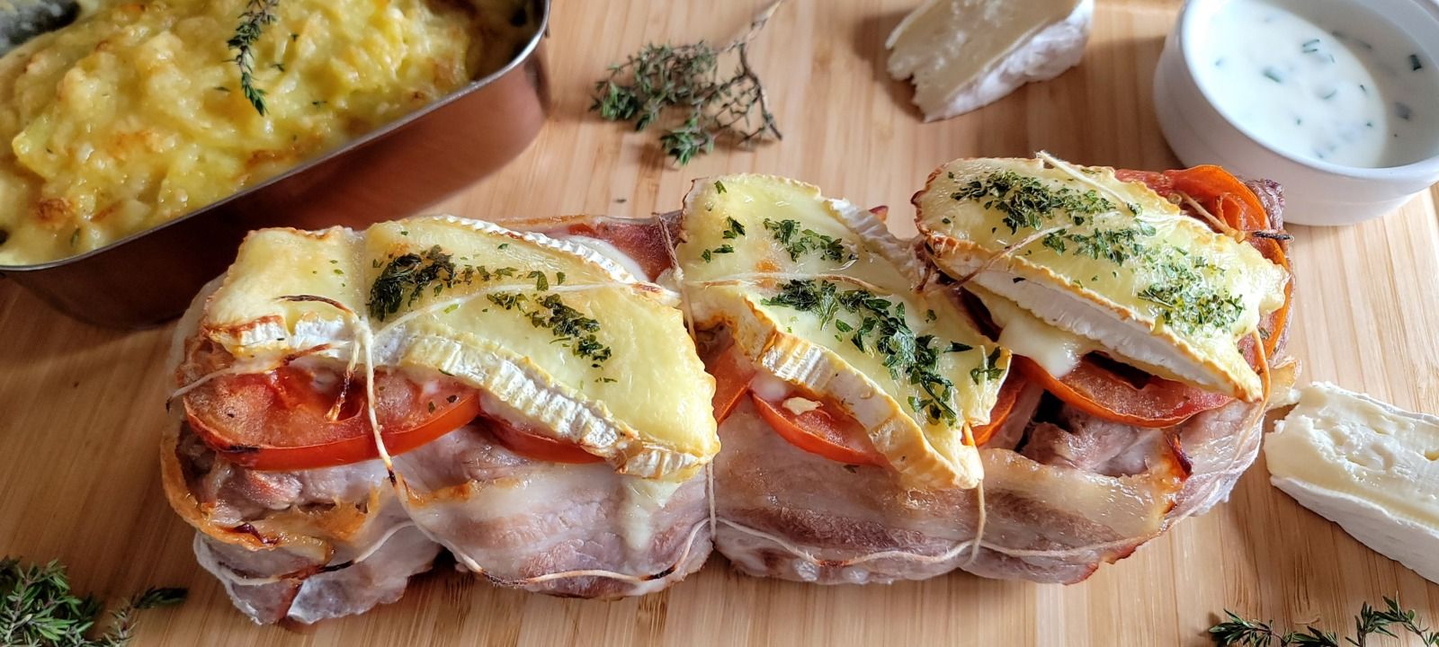 Filet mignon camembert, sauce camembert