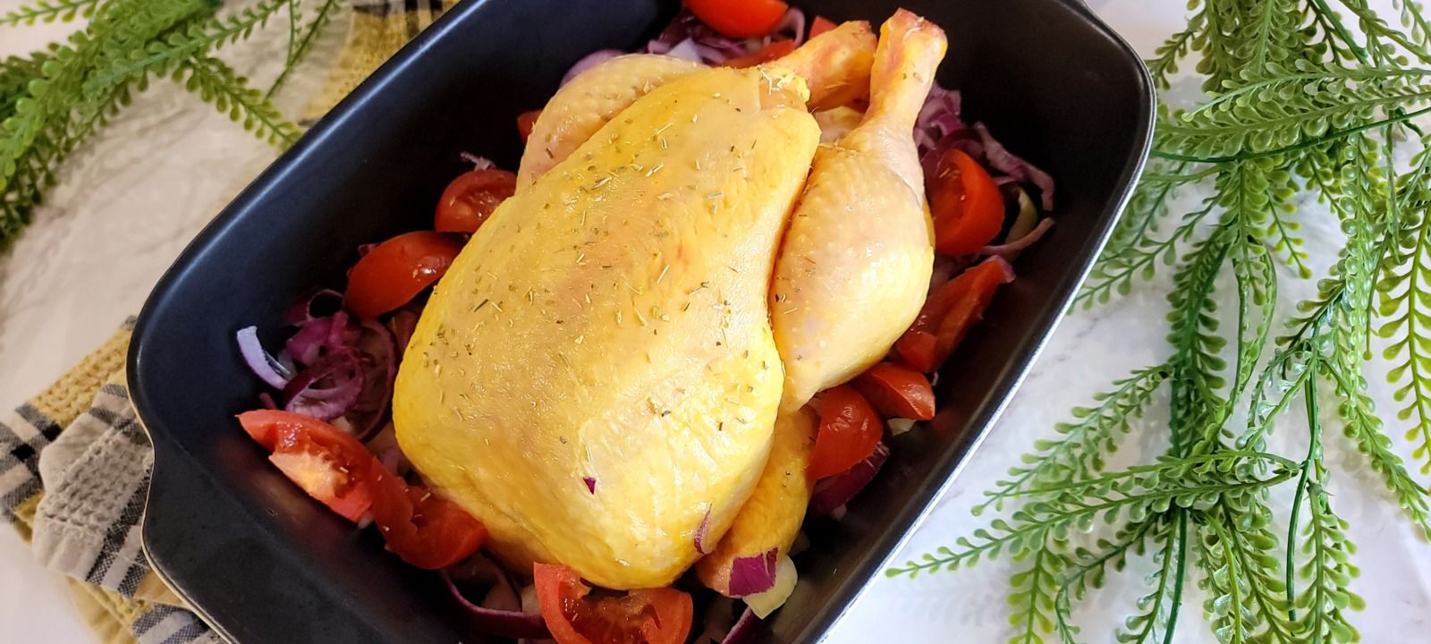 Poulet jaune rôti